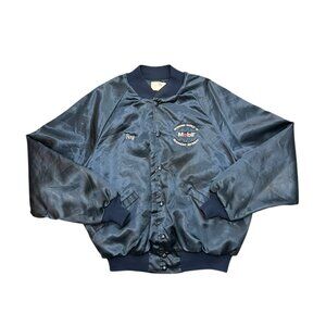 Men’s Vintage Mobil gas station jacket nylon “king Louie” made in the USA